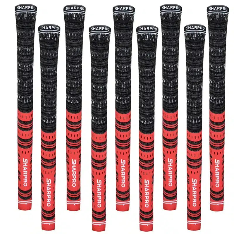 Shappro Dual Cord and Rubber Black/Red Big Midsize (near Oversize) Grip marsdengolfdrivingrange