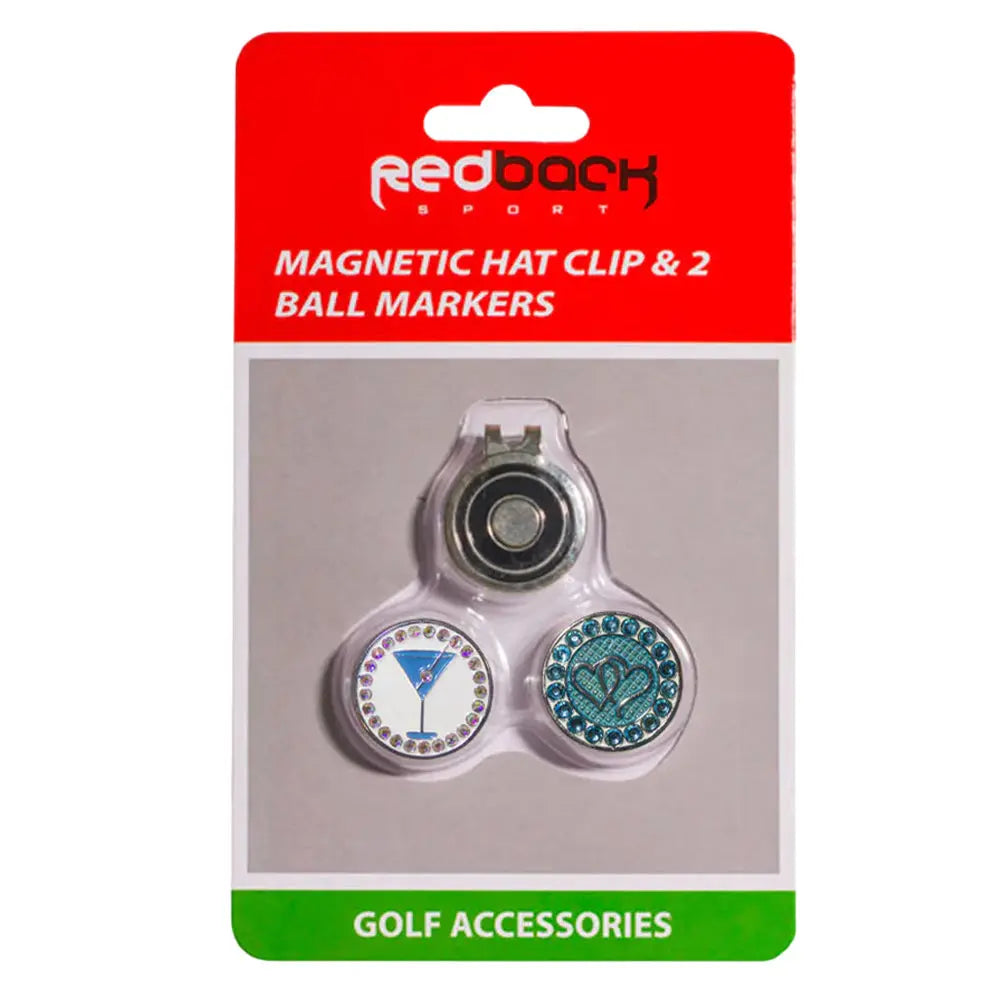Redback Magnetic Hat Clip and 2 Bling Crystal Markers marsdengolfdrivingrange