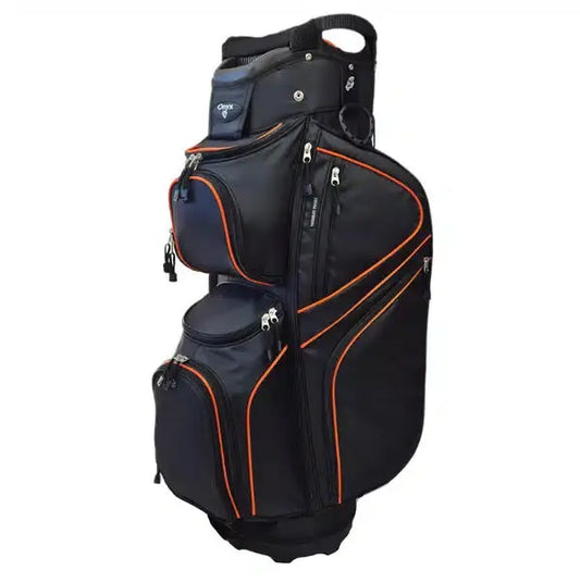 Onyx Custom Golf Cart Bag in Black/Orange marsdengolfdrivingrange