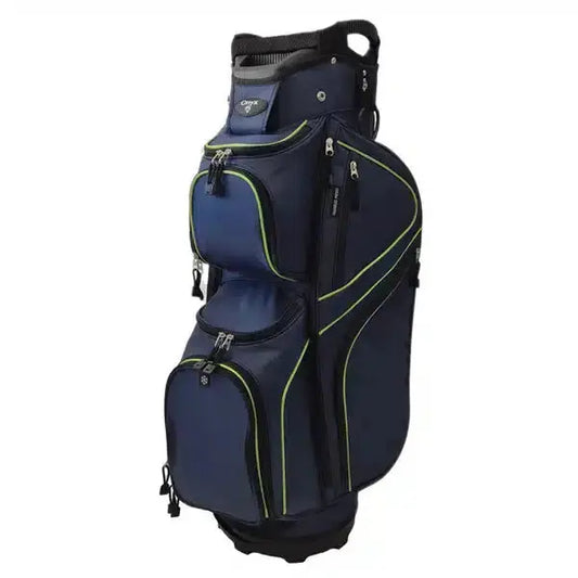 Onyx Custom Golf Cart Bag in Navy/Lime marsdengolfdrivingrange