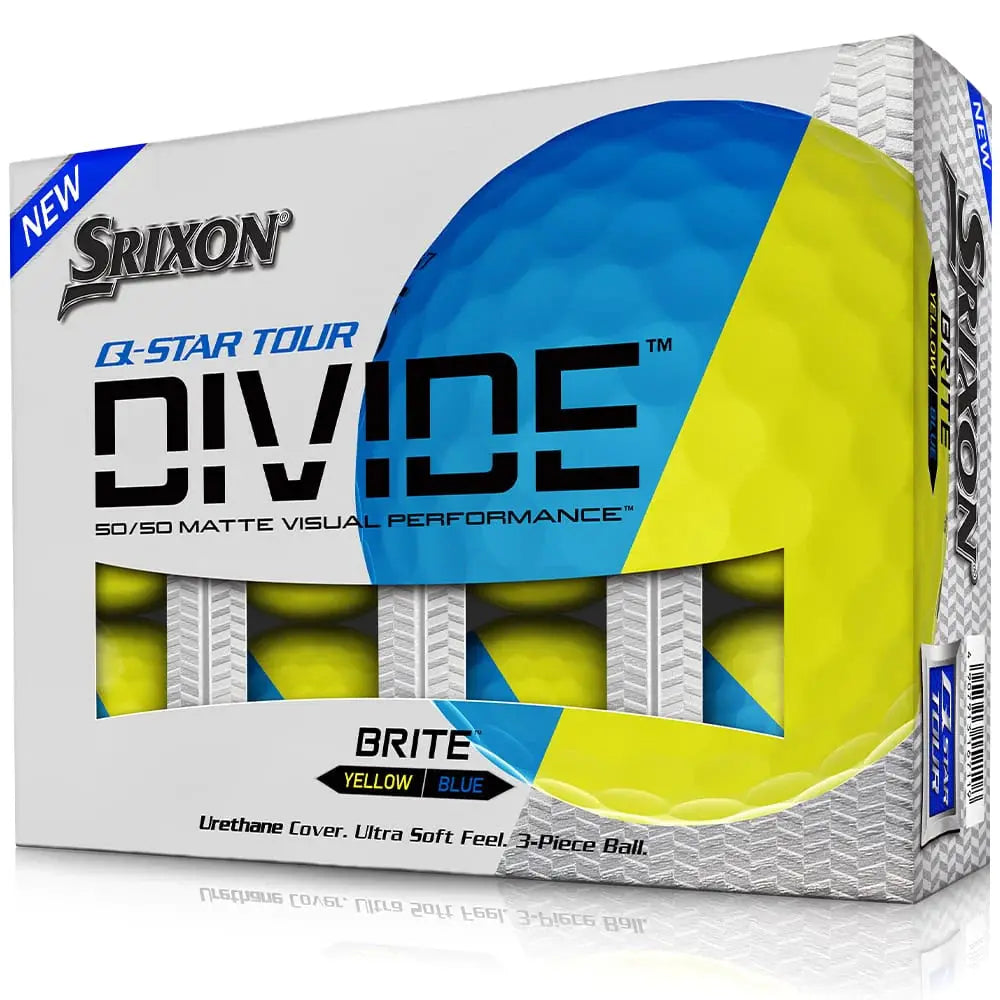 Srixon Q Star Tour Divide Golf Balls Dozen Blue/Yellow