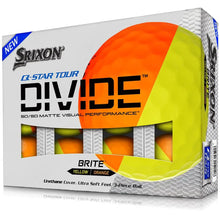 Load image into Gallery viewer, Srixon Q Star Tour Divide Golf Balls Dozen Orange/Yellow
