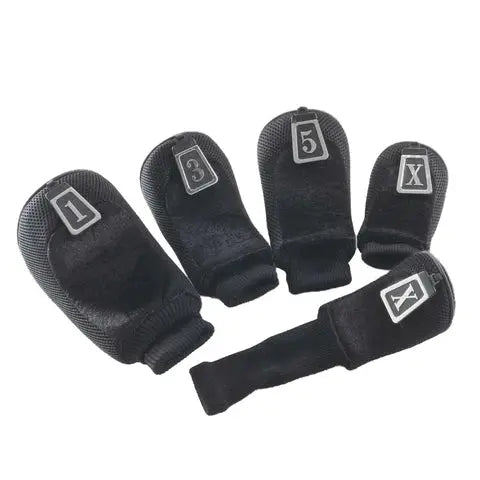 Redback 5 Pack Wood Headcovers - Black marsdengolfdrivingrange