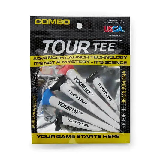 Tour Tee Combo White 5 Pack White Spine marsdengolfdrivingrange
