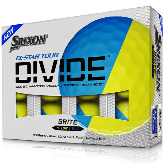 Srixon Q Star Tour Divide Golf Balls Dozen Blue/Yellow marsdengolfdrivingrange